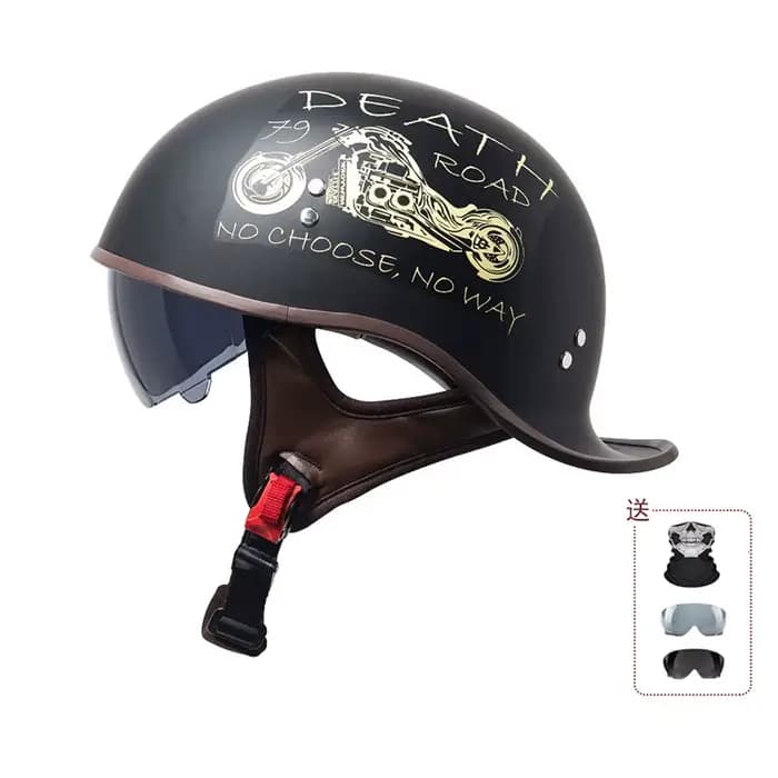 Casque de moto rétro certifié 3C Chine