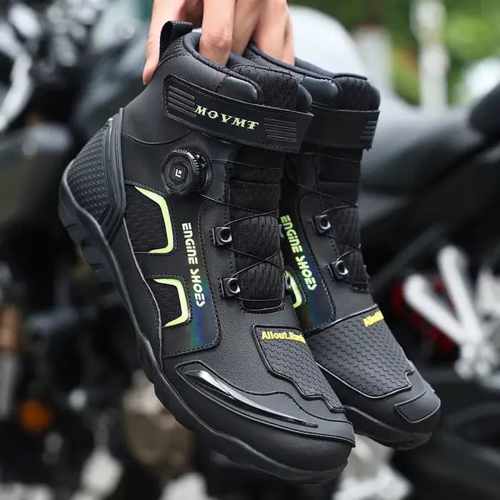 Bottes de moto en cuir pour hommes