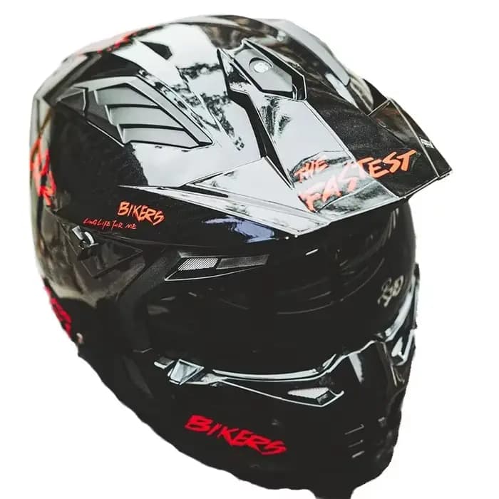 Orz casque rétro quatre saisons noir guerrier combinaison