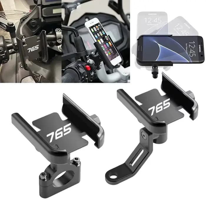 Support de navigation GPS en alliage absorbant les chocs pour téléphone de moto