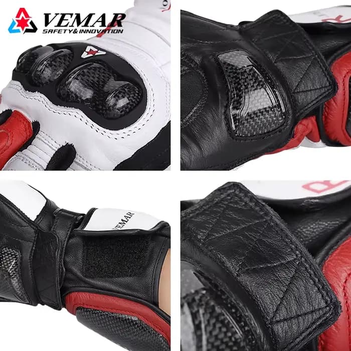 Gants de moto VEMAR Locomotive rétro en cuir de chèvre