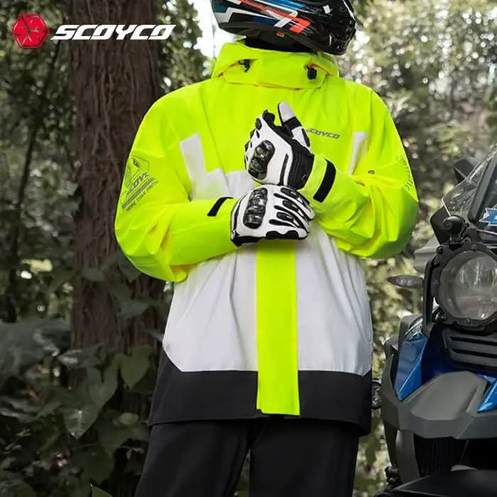 SCOYCO moto imperméable costume hommes prévention des tempêtes de pluie fendu veste