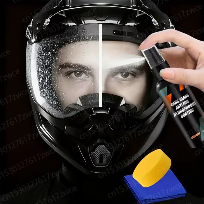Spray hydrofuge pour casque de moto