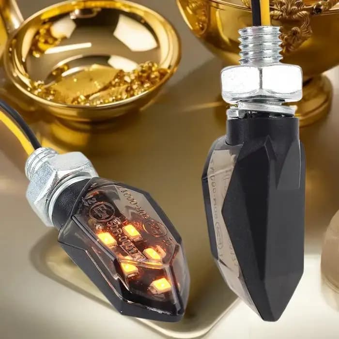 Indicateur LED ambre : super lumineux, pour motos, mini clignotant universel