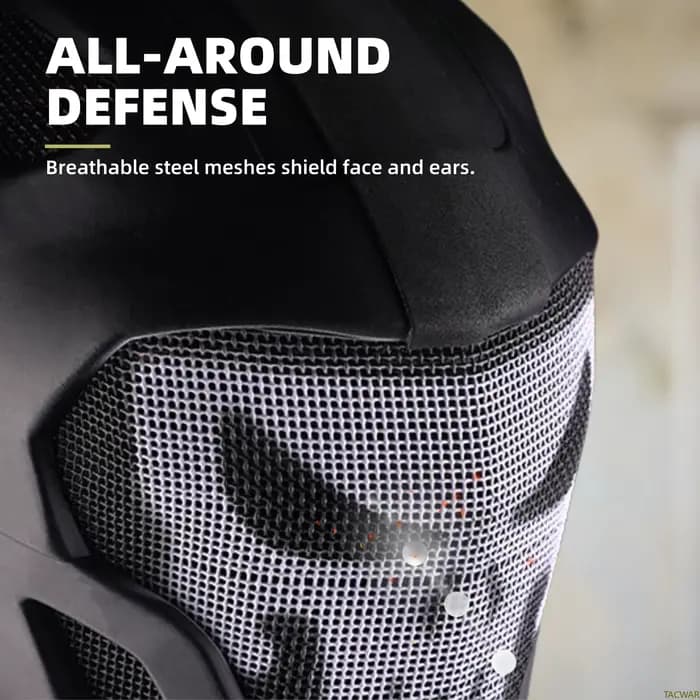 Casque intégral EVA Airsoft avec maille en acier respirante