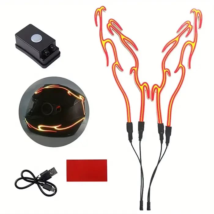 4 en 1 casque LED lumière froide Mod Kit vélo
