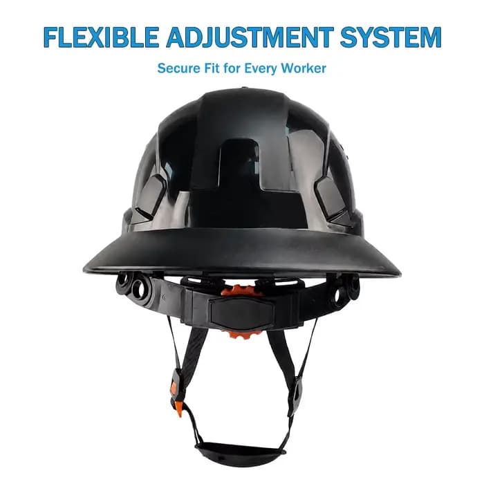 Casque de sécurité ANSI à visière intégrale en HDPE léger et ventilé