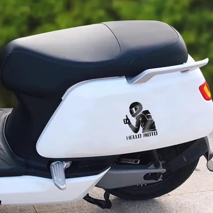 Autocollant de Moto Hello Moto réfléchissant