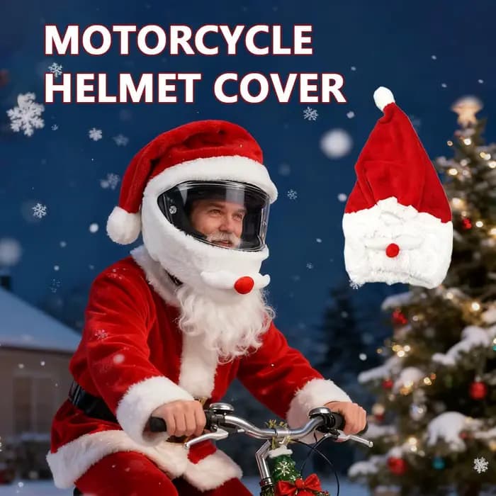 Housse de casque de moto de noël