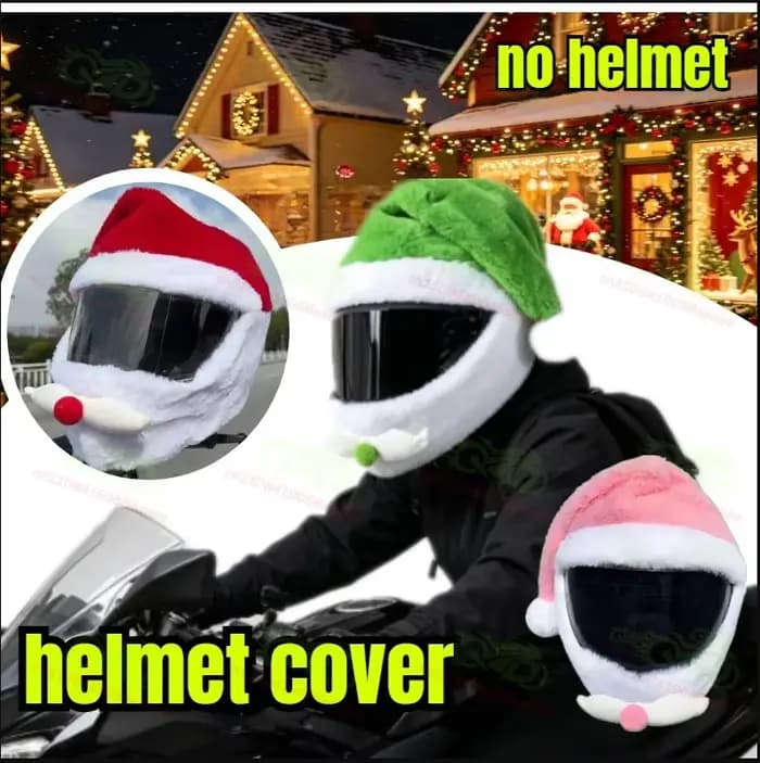 Housse de casque de moto Père Noël