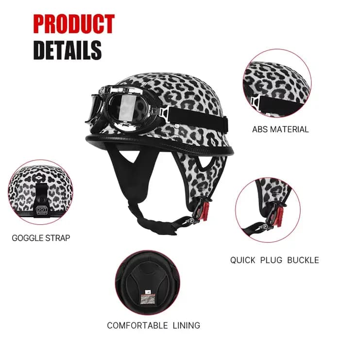 Casque demi-face homologué DOT