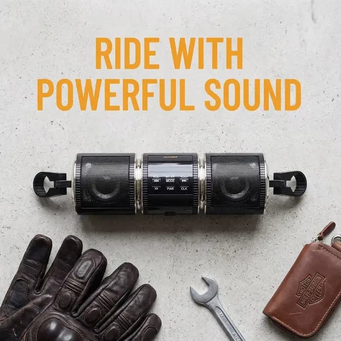 Système audio pour moto avec Bluetooth