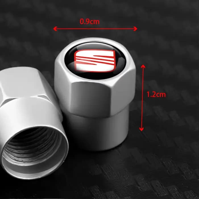 Capuchons de valve pour pneus de voiture, 4 pièces, accessoires à visser pour Seat Cupra FR Ateca Ibiza Cordoba Leon Exeo Altea Arona