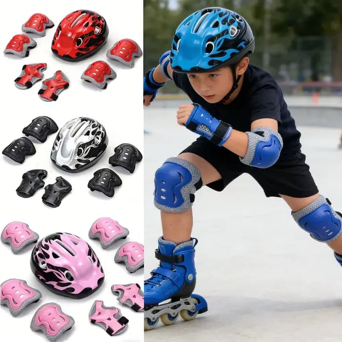 Casque avec genouillères
