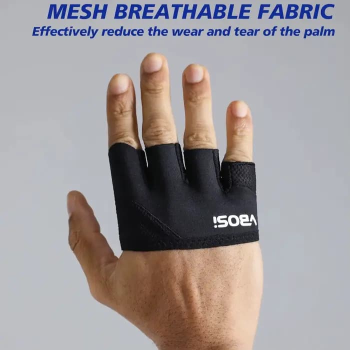 VBOSI 1 paire de gants d'entraînement légers à quatre doigts – Adhérence antidérapante pour le fitness