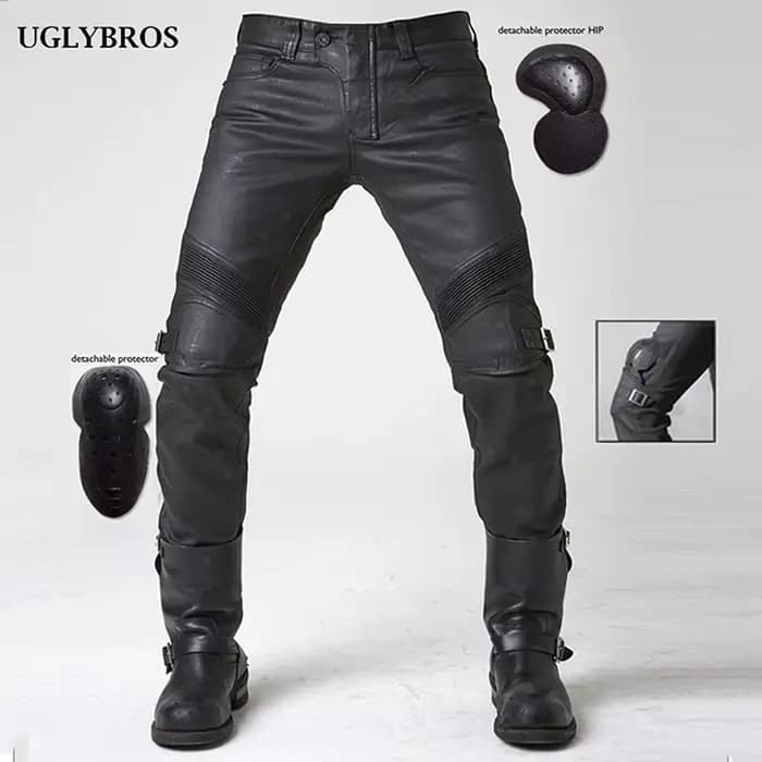 UGLYBROS Moto pantalon jean hommes femmes