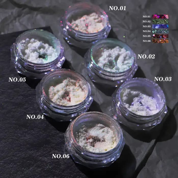 Poudre miroir chromée à paillettes pour ongles, accessoires de décoration pour vernis gel acrylique