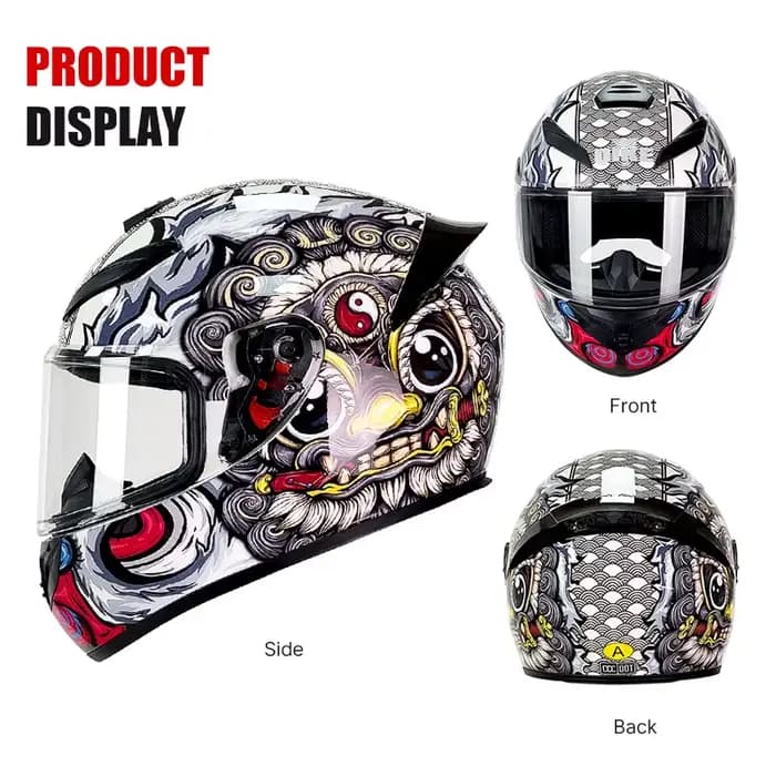 Casque intégral homologué DOT pour moto
