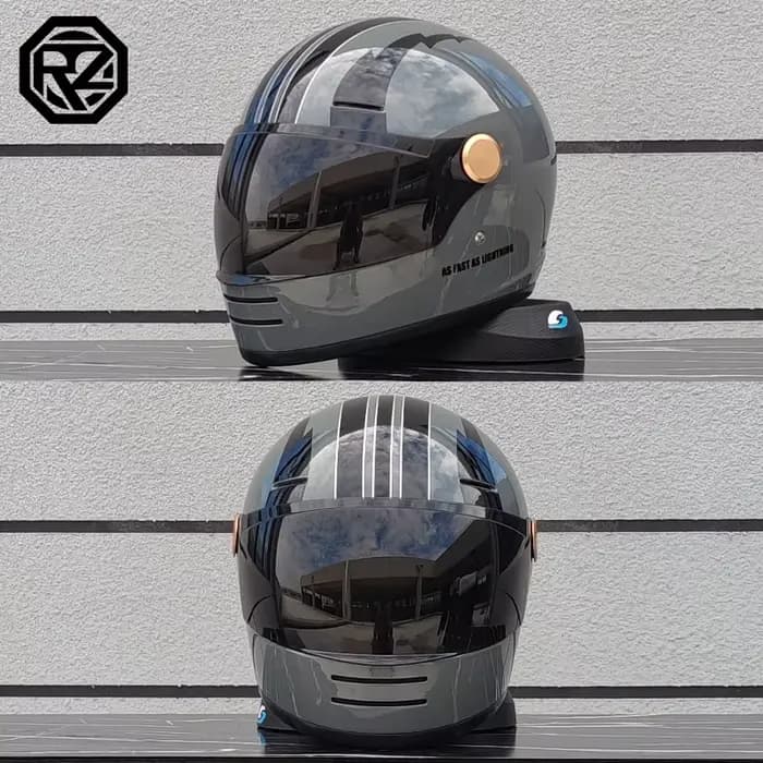 Casque intégral de Moto rétro approuvé DOT