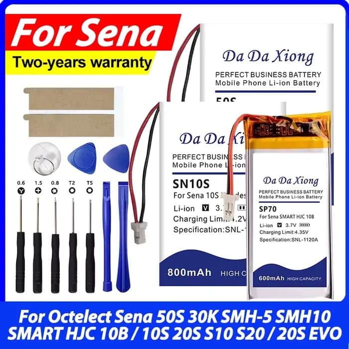 Batterie pour SENA 30S EVO 30K SLR2 SP51 10C 10S 20s 50S 50R SHOEI GT-Air II 2019 SMH10 S10 S20 10U