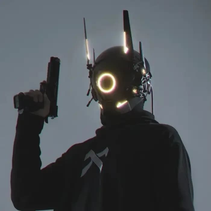Casque Cyberpunk masque Shinobi Robot