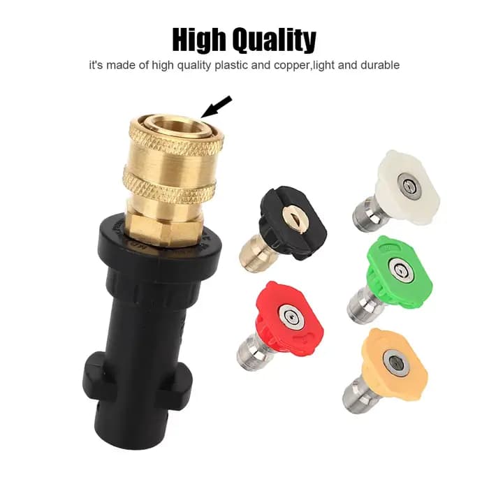 Accessoires de moto buses de pistolet haute pression pour Karcher K K2 K3 K4 K5 K6 outil de nettoyage de mousse de lave-auto adaptateur automobile 12mm