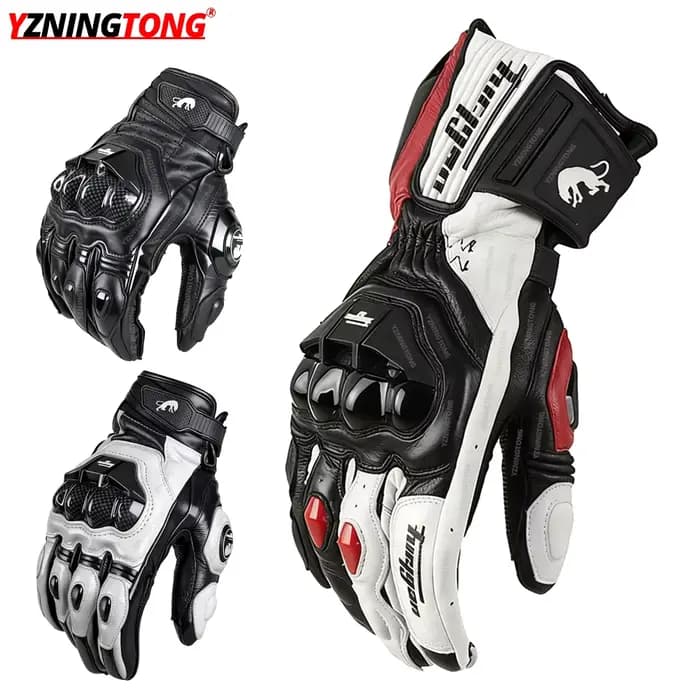 Gants de moto en cuir véritable