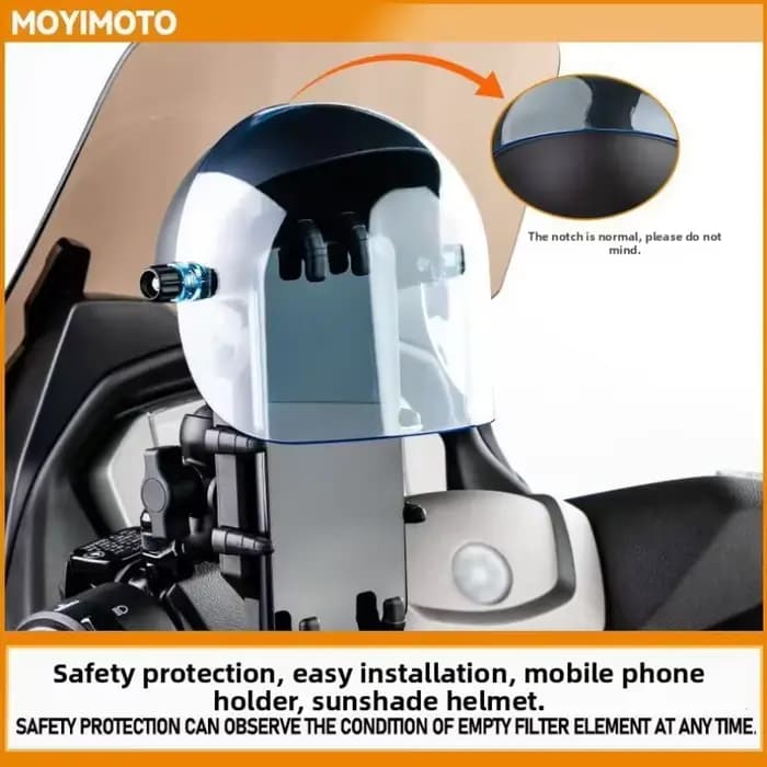 Support de téléphone pour moto avec housse anti-pluie étendue