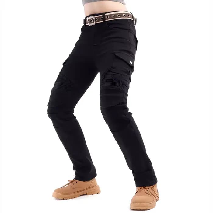 Kevlar Jeans de moto pour femme Pantalon d'équitation en aramide Protection de sécurité