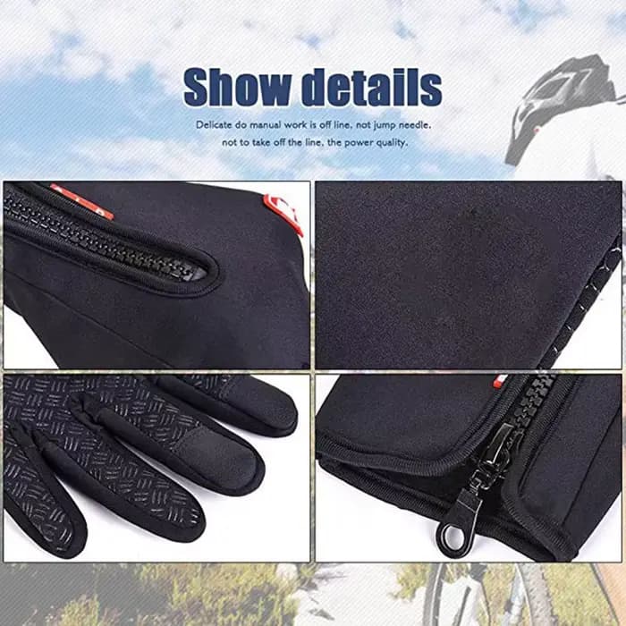 Gants chauds d'hiver coupe-vent