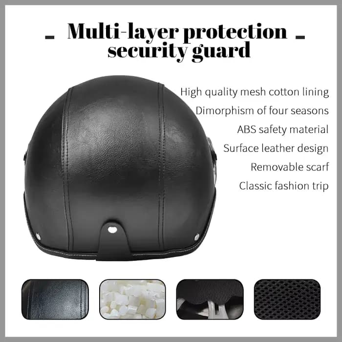 AD – demi-casque de MOTO rétro pour hommes