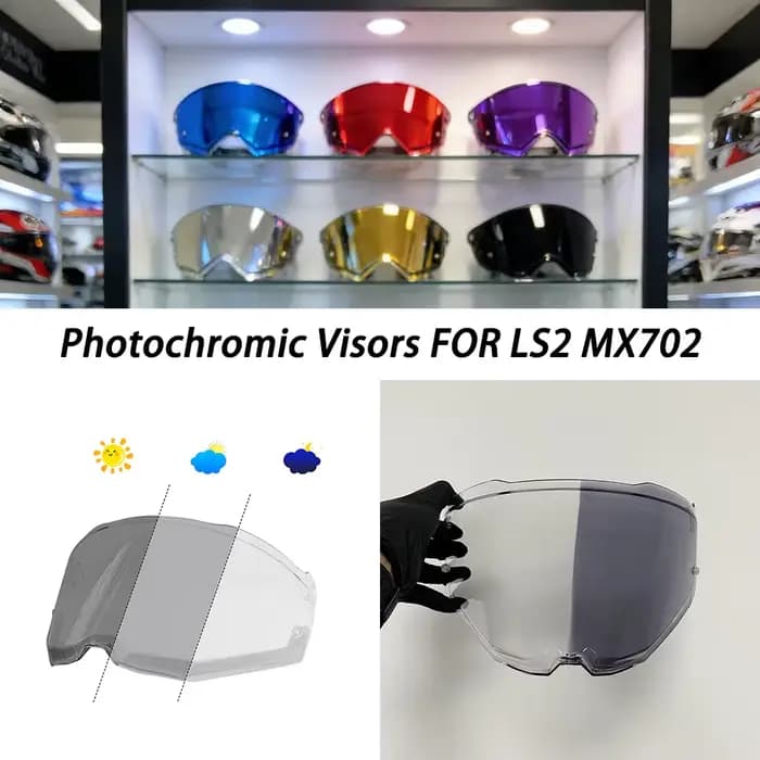 Visière photochromique pour casque, pare-soleil pour LS2 MX702 PIONEER II