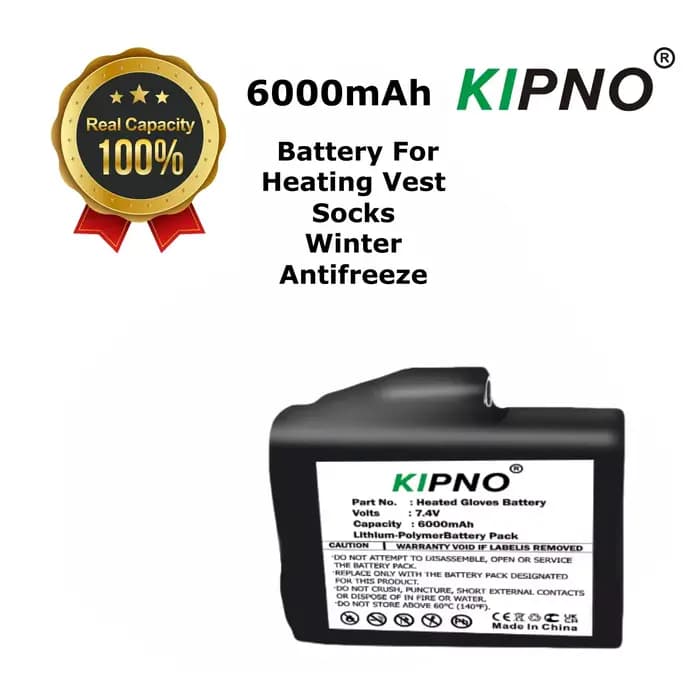 Batterie de gants chauffants 7.4V 6000mah