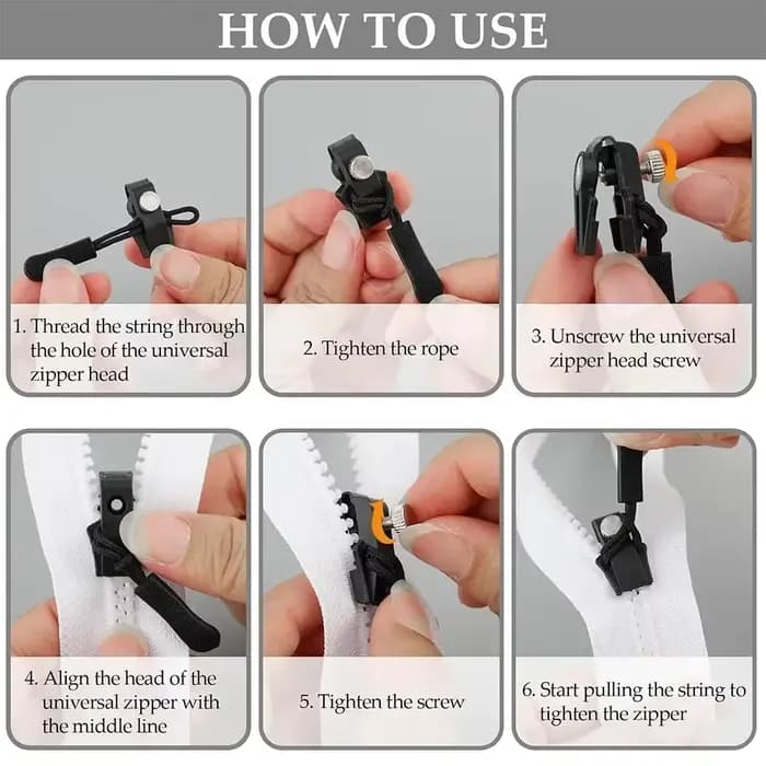 Accessoire de réparation de fermetures éclair DIY pour la maison