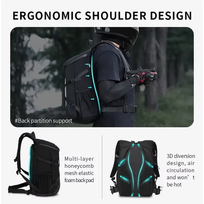 Sac à dos d'équitation pour casque de moto