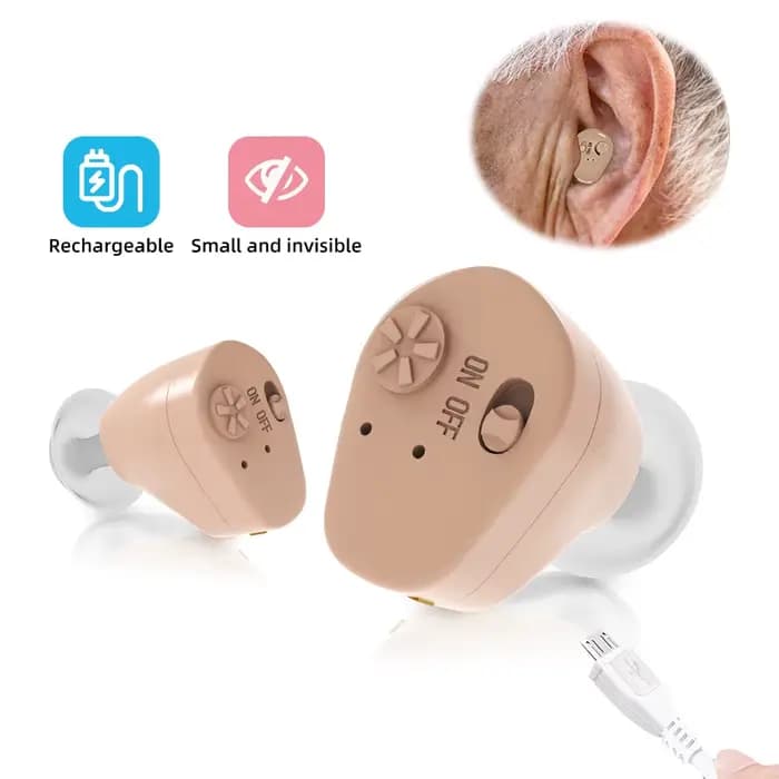 Casque sans fil aste avec batterie, amplificateur de son, aides auditives pour sourds, outil de combiné d'oreille, mini appareil d'écoute