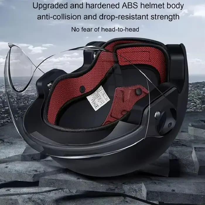 Casque de moto classique rétro Scooter demi-casque ultraléger