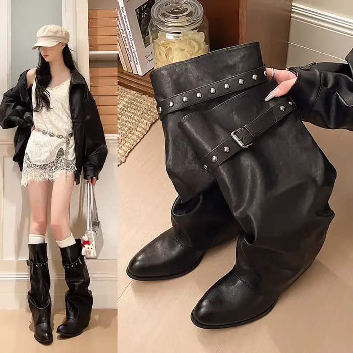 Bottes longues à rivets - Nouveau style 2026