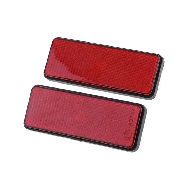 Réflecteur de coulée rectangulaire rouge pour moto