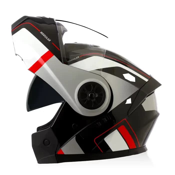 Casque de moto modulaire de haute qualité à visière relevable