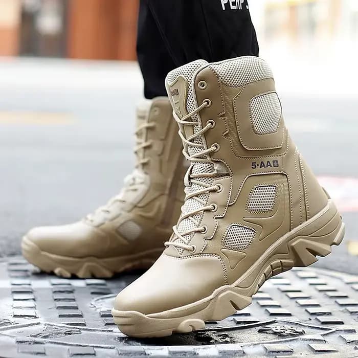 Bottes de moto décontractées en cuir pour hommes