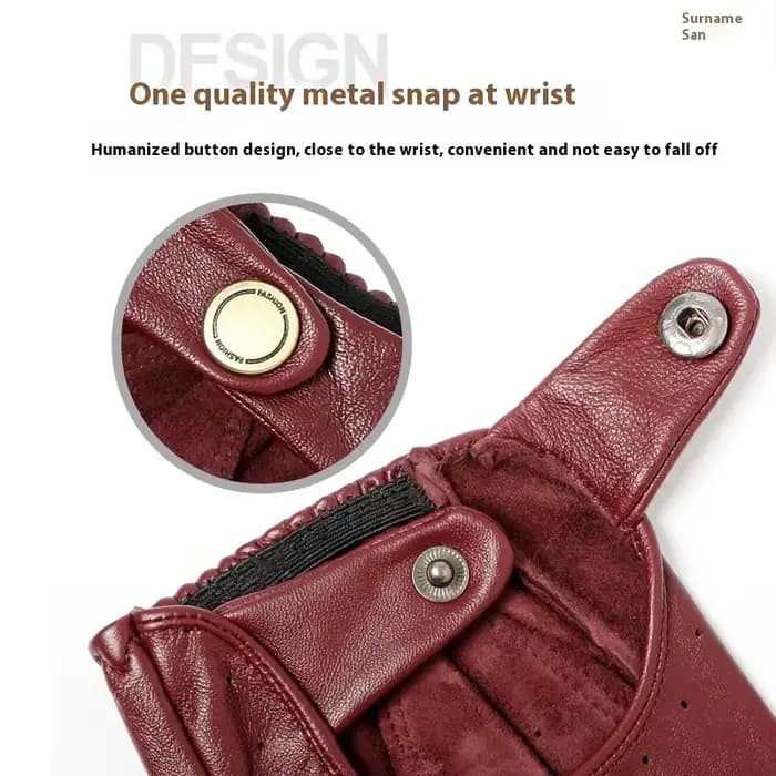 Gants de conduite en cuir véritable pour hommes
