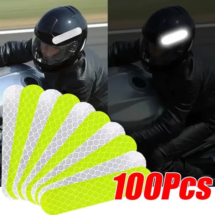 Autocollants réfléchissants d'avertissement de casque de Moto