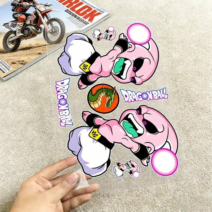 Autocollants réfléchissants pour moto Dragon Ball Majin Buu