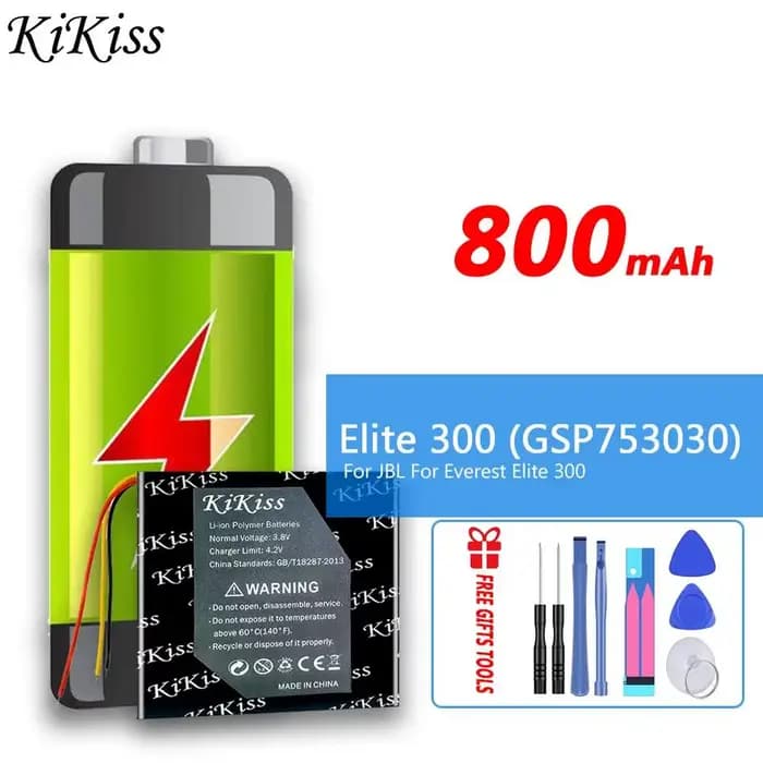 Batterie pour écouteurs sans fil, 800mAh, pour Jbl E45BT, pour Everest Elite 300 E55BT, casque GSP753030, puissance fiable et Durable