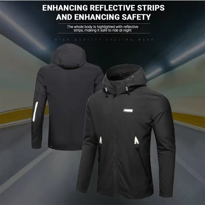 Vestes de moto noires imperméables pour hommes