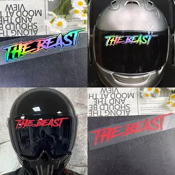 Autocollants pour casque de moto THE BEAST