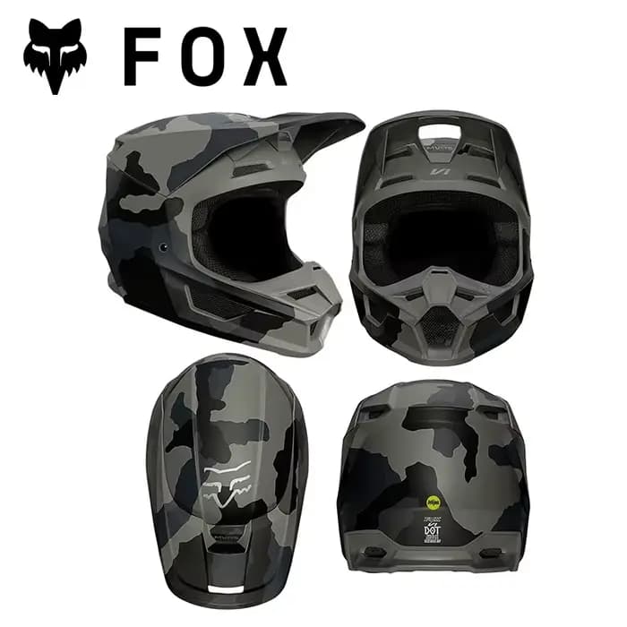 FOX RACING V1 V2 Casque tout-terrain prêt à la course DOT/ECE MIPS double certifié léger pour MX Rally Trail Greenway