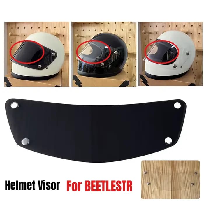 Visière de casque de moto pour casque intégral rétro BEETLESTR