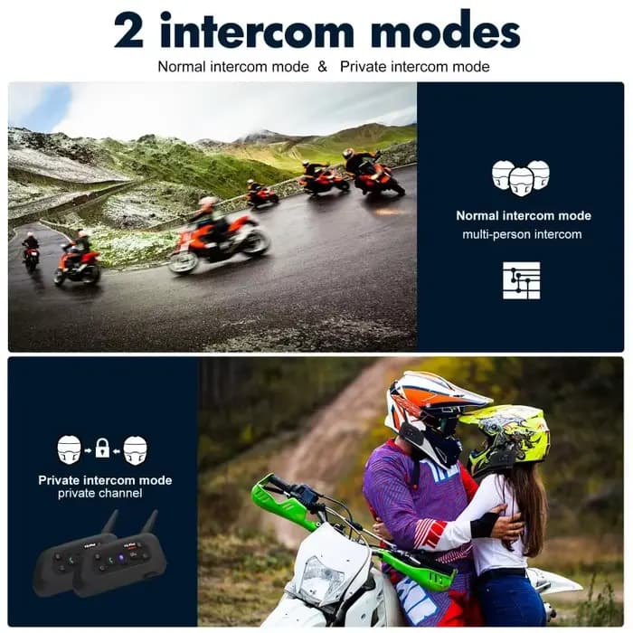 Casque de moto universel avec intercom Bluetooth